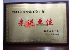 臨清市總工會頒發(fā)先進(jìn)單位獎(jiǎng)